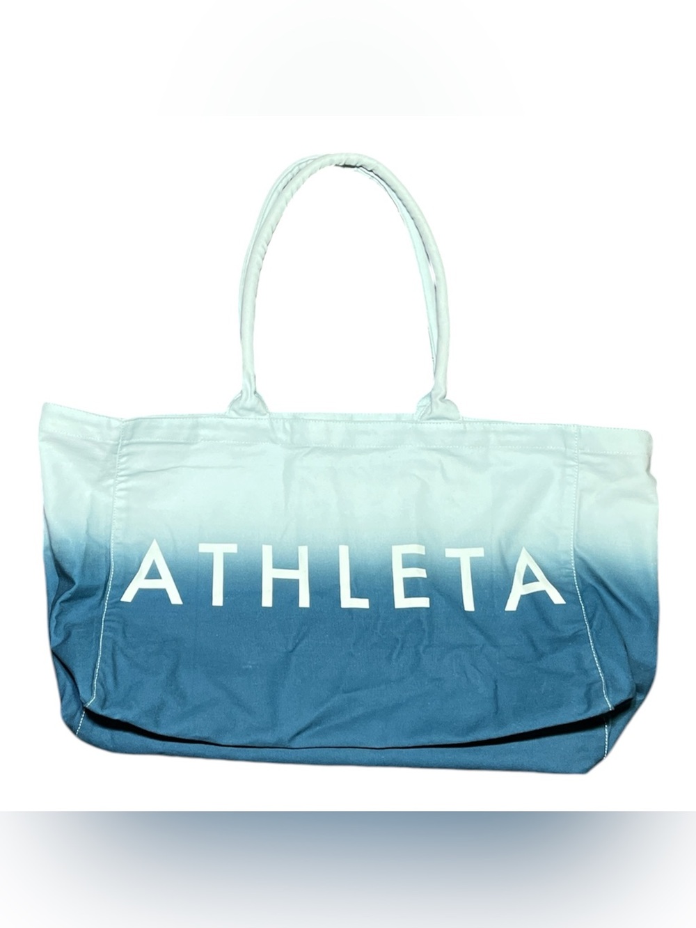 Athleta Ombre Teal-to-Navy Tote Bag